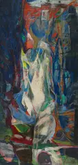 Curth Georg Becker, Assuan (Nubische Figur), 1964, Oil on canvas