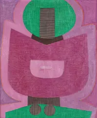 Max Ackermann, Ampel violett, 1970, Acrylic on burlap