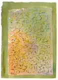 Mark Tobey, Cadre vert, 1970, Tempera on paper