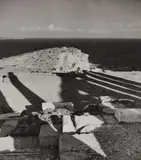 Herbert List, Schatten der Säulen des Poseidontempels, Kap Sounion, 1937, Vintage ferrotyped gelatin silver print