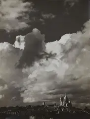 Emmanuel Sougez, Thunderclouds over Montmartre with Sacre Cœur, Paris, 1930, Vintage gelatin silver print