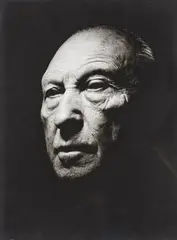 Chargesheimer, Konrad Adenauer, 1955, Vintage ferrotyped gelatin silver print on Agfa-Portriga-Rapid paper. Solarisation