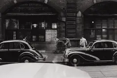 Bahnhof Alexanderplatz, Berlin by Will McBride, c. 1957, Gelatin silver print on Agfa paper, printed later, sold Dec 2021
