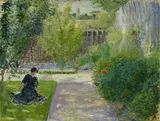August Macke, Sonniger Garten, 1908, Oil on canvas