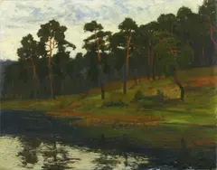 Walter Leistikow, Abend an der Havel, Circa 1900, Oil on canvas