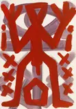 Standart 99 by A. R. Penck, 1999, Oil on canvas, sold Dec 2021