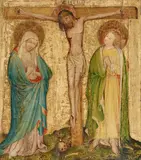 Konrad von Friesach, The Crucifixion, Tempera on pine wood