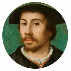 French School 16th century, Portrait of a Man in a Black Beret, Oil on panel