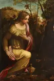 Emilian School 16th century, The Penitent Mary Magdalene, Oil on panel