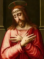 Jacopo Ligozzi, "Christ as Redeemer", Oil on panel