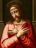 Jacopo Ligozzi, "Christ as Redeemer", Oil on panel