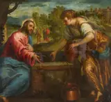 Christ and the Samaritan Woman by Paolo Caliari, called Veronese, circle of, Oil on canvas (relined), sold Nov 2021