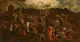 Flemish School 17th century, Tabula Cebetis, Oil on canvas (relined)