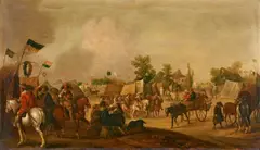 Jan Jacobsz. van der Stoffe, Soldiers in a Encampment, Oil on panel