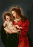 Peter Paul Rubens and workshop, Mary as Mother of God and Queen of Heaven, Oil on panel