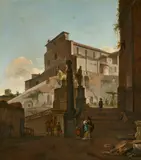 Thomas Wijck, View of Santa Maria in Aracoeli in Rome, Oil on canvas (relined)