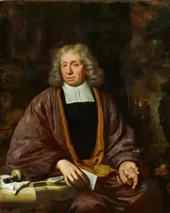 Michiel van Musscher, Portrait of a Scholar holding a Letter, Oil on canvas (relined)