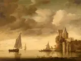 Wouter Knijff, River Landscape, Oil on panel