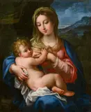 Roman School late 17th century, The Virgin and Child, Oil on canvas (relined)