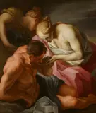 Giovanni Antonio de Groot, Lot and his Daughters, Oil on canvas (relined)