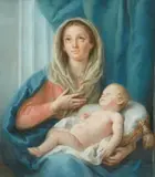 The Vigin with Child by Lorenzo Baldissera Tiepolo, Pastel on pape, mounted on canvas, offered Nov 2021