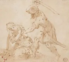 Adriaen de Vries, The Martyrdom of Saint Catherine, Brown ink and was