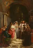 Josef Ludwig Bruls, The Baptism, Oil on canvas