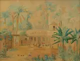 Antón Goering, Hacienda near Guataparo in Venezuela, Watercolour on paper