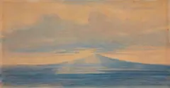 Christian Morgenstern, Iscia in the Bay of Naples, Watercolour on paper