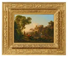 Károly (Karl) Markó the Elder, Southern Landscape with Dancing Nymphs, Oil on canvas (relined)