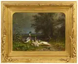 Carl Jutz the Elder, Ducks in a Pond