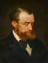 Wilhelm Leibl, The Red Beard - Portrait of Josef Holzmair, called "Stöckl, Oil on canvas