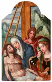 The Lamentation by attributed to Master of the Prodigal Son, Oil on panel, sold Jul 2021