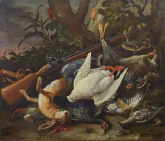Philippe Brueghel, Hunting Still Life, Oil on canvas (relined)