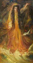 Henry de Groux, Senta - from Richard Wagner´s "Flying Dutchman", Pastel on paper