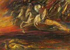 Henry de Groux, The Ride of the Valkyries, Chalk pastel on paper