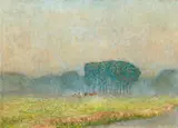 Emile Claus, Scène champêtre, Oil on canvas