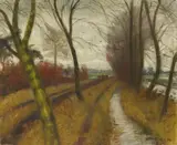Otto Modersohn, Weg nach Surheide (silbern), 1938, Oil on canvas