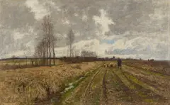 Paul Baum, Weg nach Niedergrunstedt bei Weimar, Circa 1886, Oil on canvas