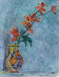 Hans Purrmann, Stilleben mit Orchideen