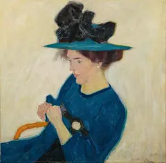 Walter Ophey, Portrait Bernhardine Bornemann, Circa 1909, Oil on canvas, relined