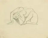 Franz Marc, Tänzerin, 1913, Pencil on fine drawing paper