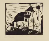 Lyonel Feininger, Vollersroda (Kirche in Vollersroda), 1919, Woodcut on fine Japan laid paper