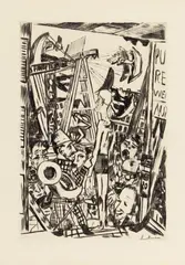 Der große Mann by Max Beckmann, 1921, Etching on Japan laid paper, sold Jun 2021