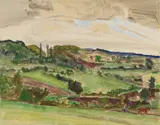 Erich Heckel, Landschaft mit Ackerndem