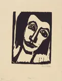 Emil Nolde, Frau D.S., 1917, Woodcut on firm chamois-coloured wove paper