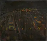 Josef Scharl, Bahnhof bei Nacht, 1929, Oil on canvas