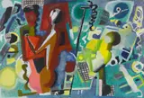 Max Ackermann, Strand, 1938, Oil on artist's board