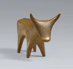 Ewald Mataré, Stehende Kuh / 'Zinkkuh', 1938, Bronze sculpture, with graphic engraving