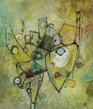 Rolf Cavael, 68/04, 1968, Oil on fibreboard